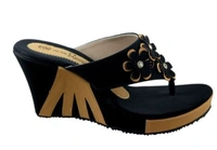 OLIVE FASHION Wedges Heel.BIJNIS - 38/1, BLACK
